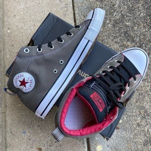 CONVERSE MID CHARCOAL RED BLACK - SIZE 11M / 13W